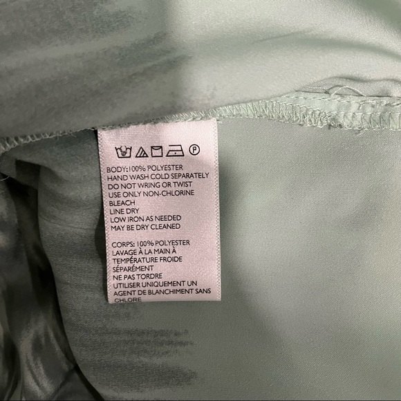 Silence + Noise Sage Green Print Button Down Long Sleeve Blouse - Picture 8 of 10